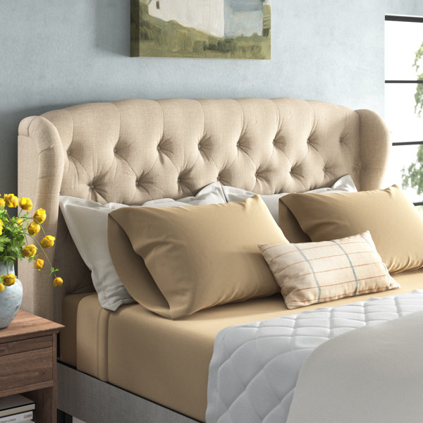 Three Posts™ Leatham Upholstered Wingback Headboard & Reviews Wayfair